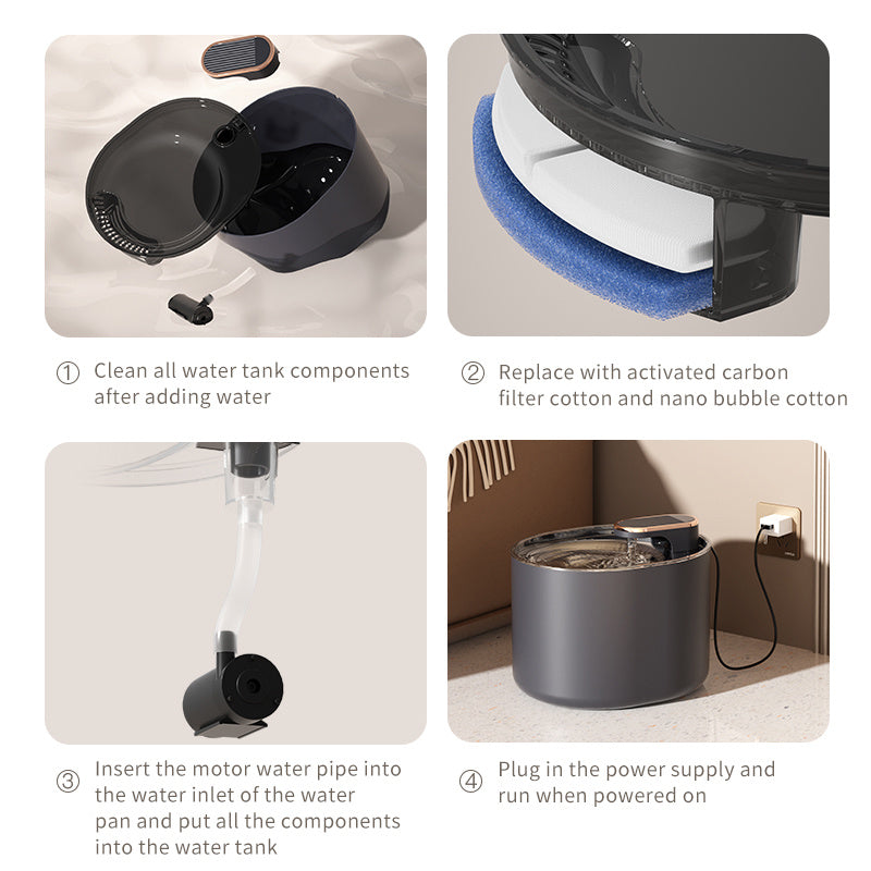 Automatic, Silent Pet Water Fountain